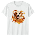 Cute Fall Dog Watercolor Golden Retriever Autumn Dogs Gift For Him Unisex , , , Long Sleeve Tee