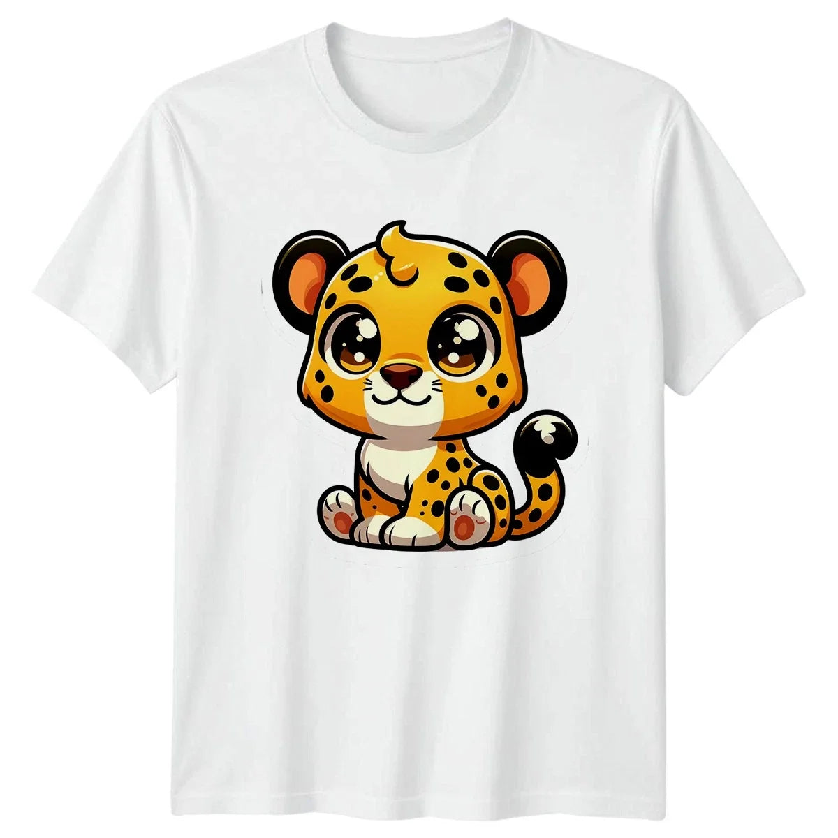 Cute Leopard Cub Animals Mens Womens Tee Graphic Unisex Top Unisex , , , Long Sleeve Tee