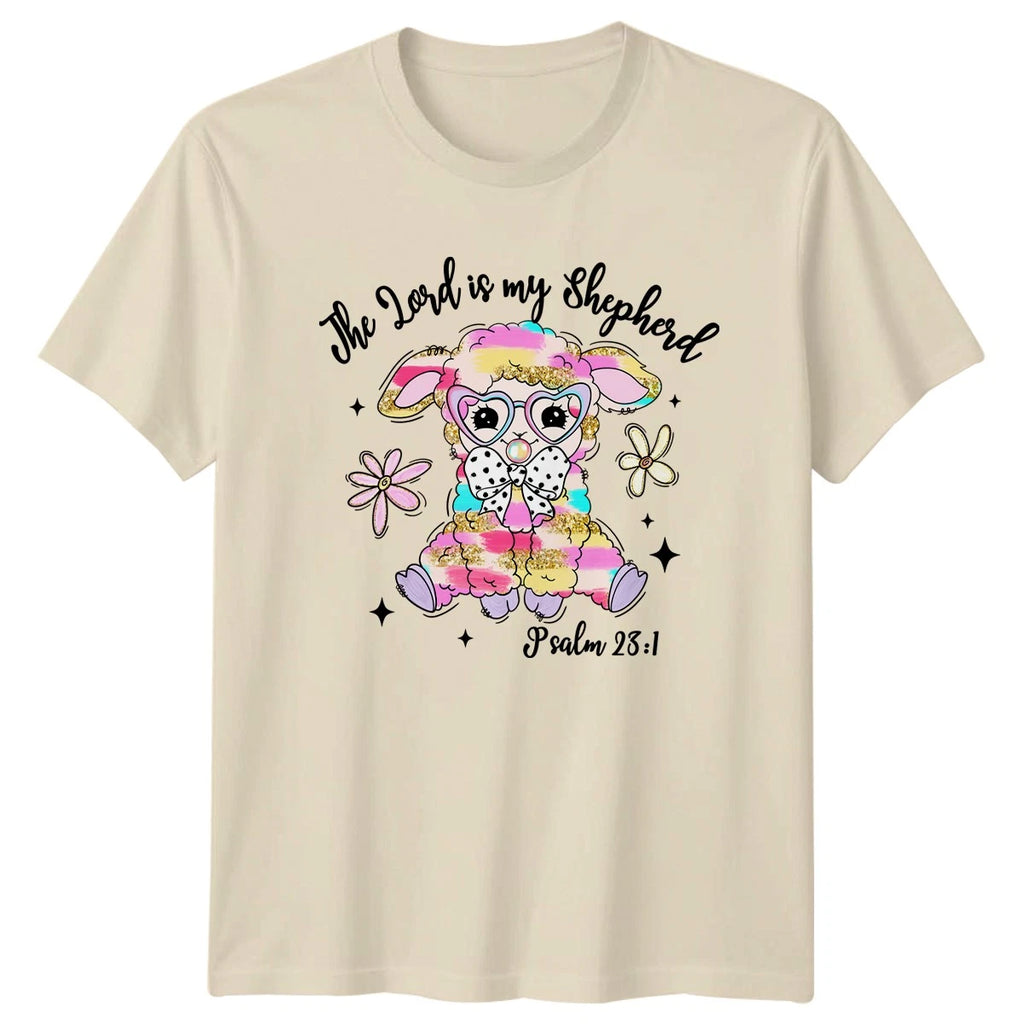 The Lord Is My Shepherd Womens T-Shirt Psalm 23 Christian Faith
