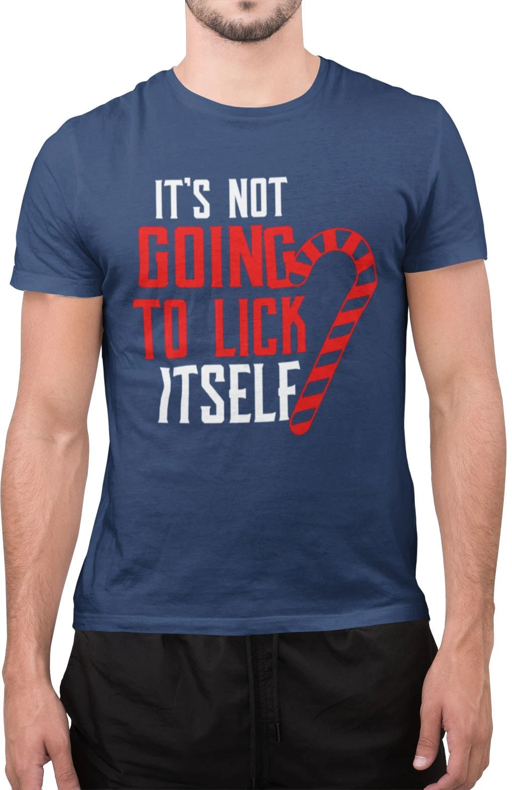 Funny It’s Not Going to Lick Itself Christmas Sarcastic Xmas Humor Unisex TShirt