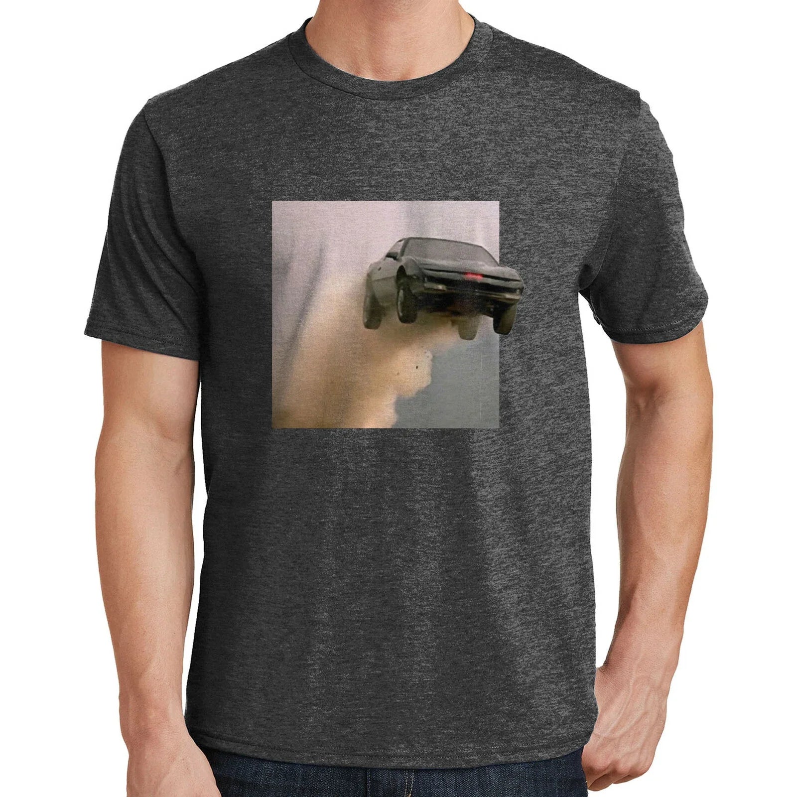 Knight Rider Jumping Car TV Show Cool 80's 90's Old School Vintage 28 Unisex , , , Long Sleeve Tee