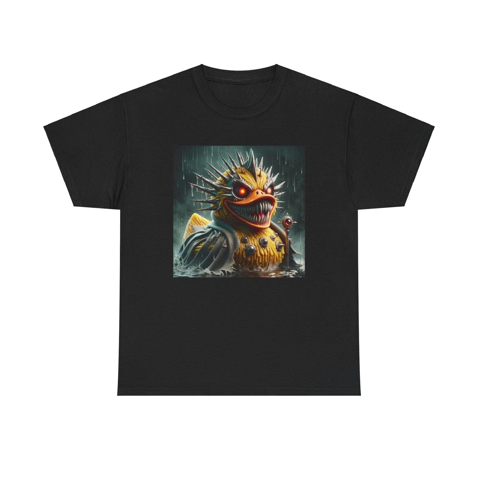 Unisex Adult T Shirt Villainous Rubber Duck Artwork Creative Cute Horror Graphic Unisex , , , Long Sleeve Tee