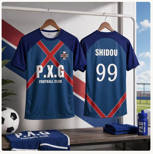 Anime Soccer Jersey Shirt, Blue Lock Football Jersey, Rin Shidou Cosplay Shirt