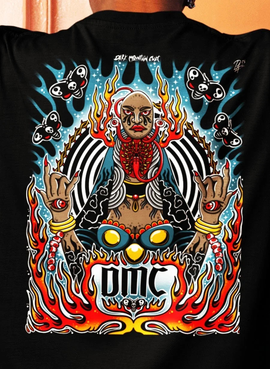 DMC Lady Trippy Goth Rock n Roll Metal (Unisex High Quality Made in USA) Unisex , , , Long Sleeve Tee