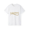 LUXGONSNI Gold Logo T Shirt Luxury Minimalist Streetwear Tee Men Women Unisex , , , Long Sleeve Tee