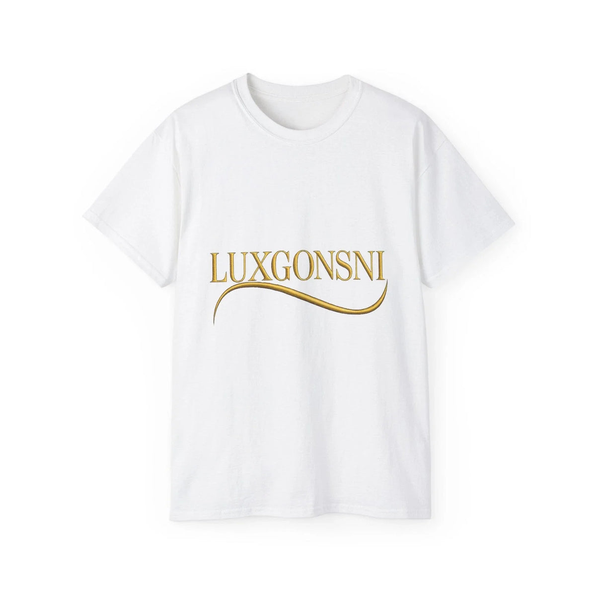 LUXGONSNI Gold Logo T Shirt Luxury Minimalist Streetwear Tee Men Women Unisex , , , Long Sleeve Tee