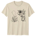 Minimalist Floral Silhouette Womens Line Art Botanical Birthday Gift Unisex , , , Long Sleeve Tee