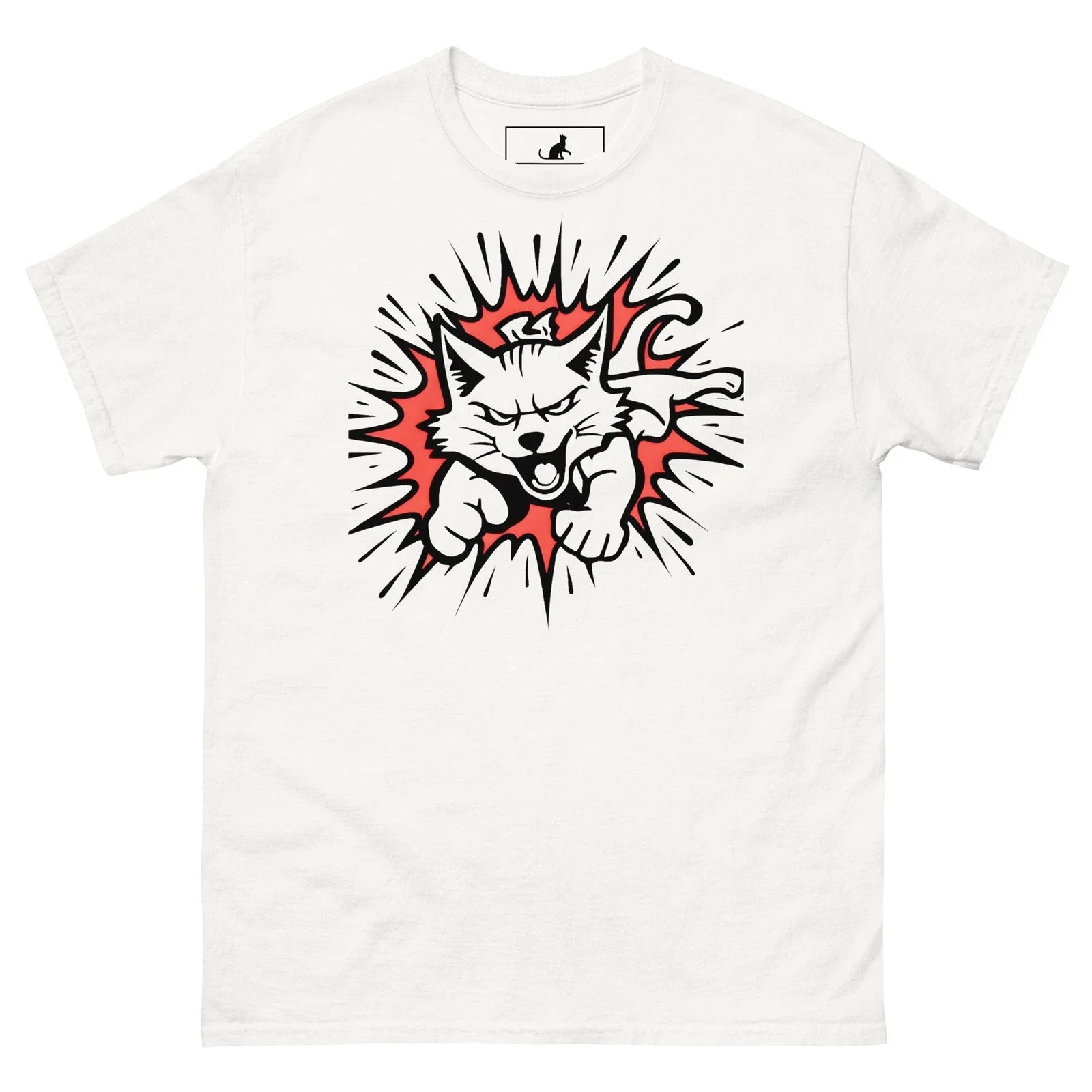 Chaos Cat Funny Minimalist Graphic T‑Shirt Unisex , , , Long Sleeve Tee
