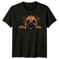 Border Terrier Peekaboo Dog Breed Cute Pet Puppy Animal Unisex , , , Long Sleeve Tee