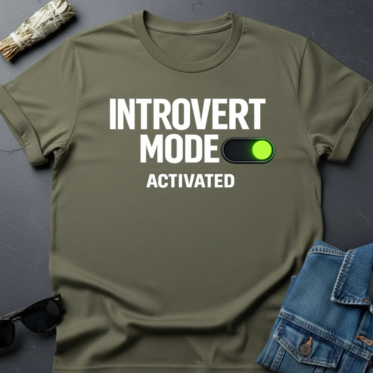 Introvert Mode Activated Minimalist | Youniverses Cosmic Sarcasm Tee Unisex , , , Long Sleeve Tee