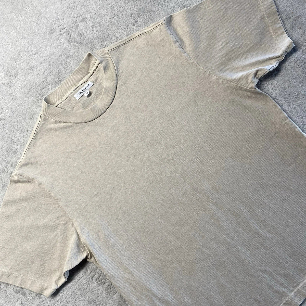 Lady White Co Shirt Mens Medium 38 Paper Ivory Rugby Tee Crew Neck Made in USA Unisex , , , Long Sleeve Tee