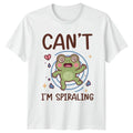 Cant Im Spiraling Cute Frog Anxiety Humor Unisex , , , Long Sleeve Tee