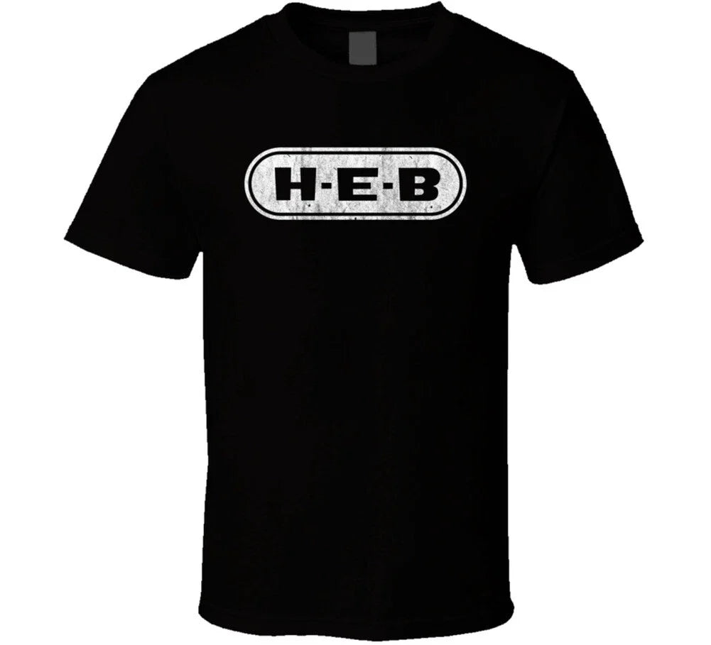 Heb Grocery Store Company Logo Vintage Grunge Look T Shirt Unisex , , , Long Sleeve Tee