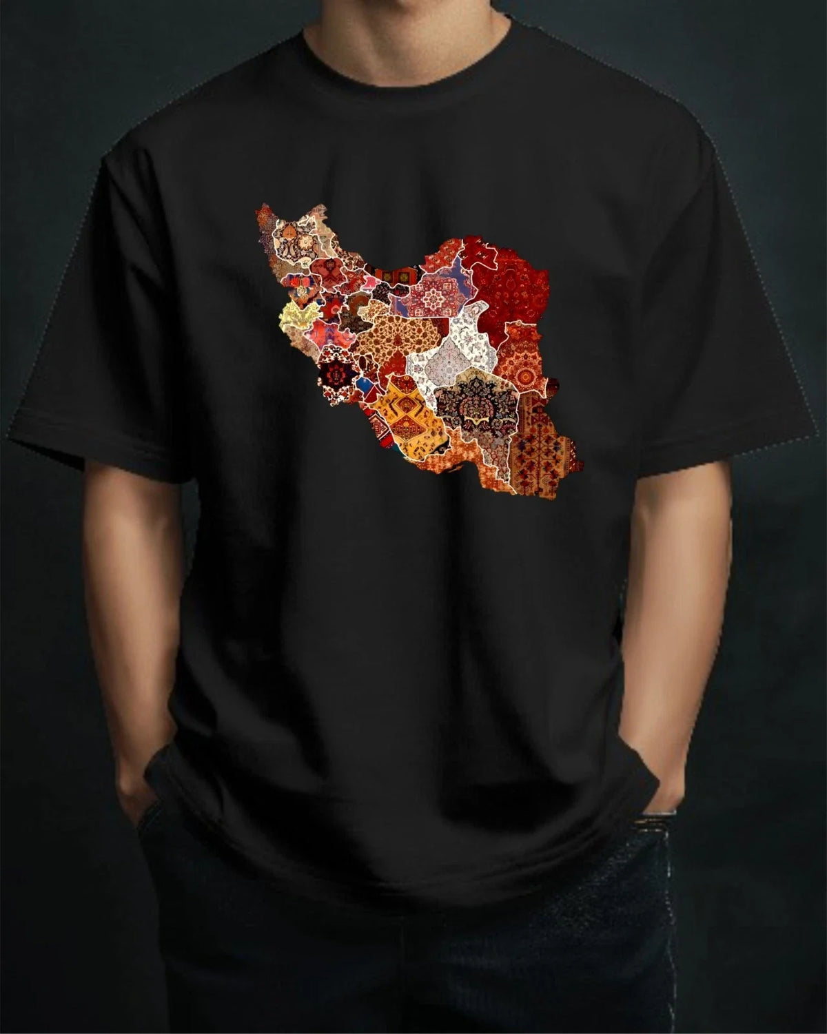 Persian Map , Iran Pride Shirt, Iranian Heritage Tee, Cute Victory Sign Unisex , , , Long Sleeve Tee