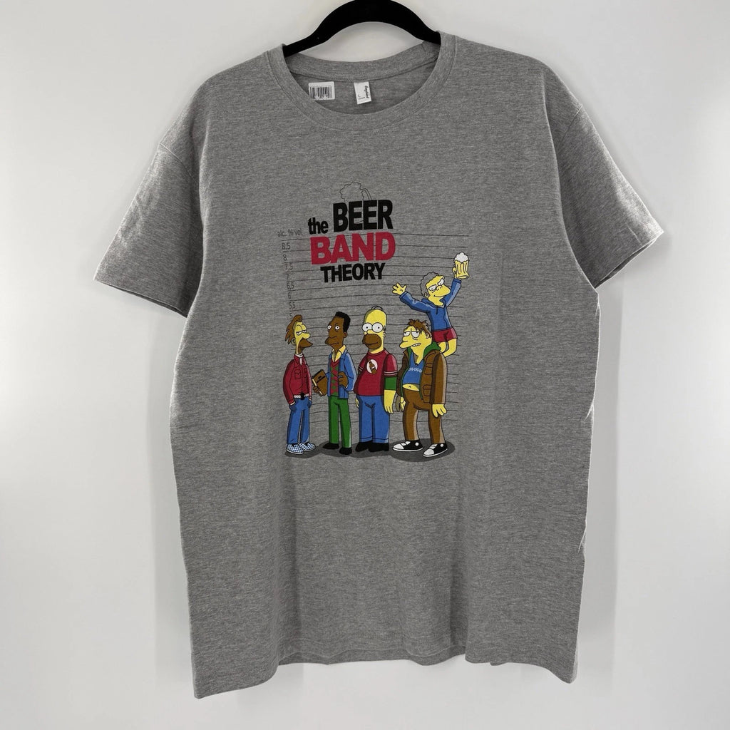 THE BEER BAND THEORY Mens Large Heavy Cotton Tee NWOT