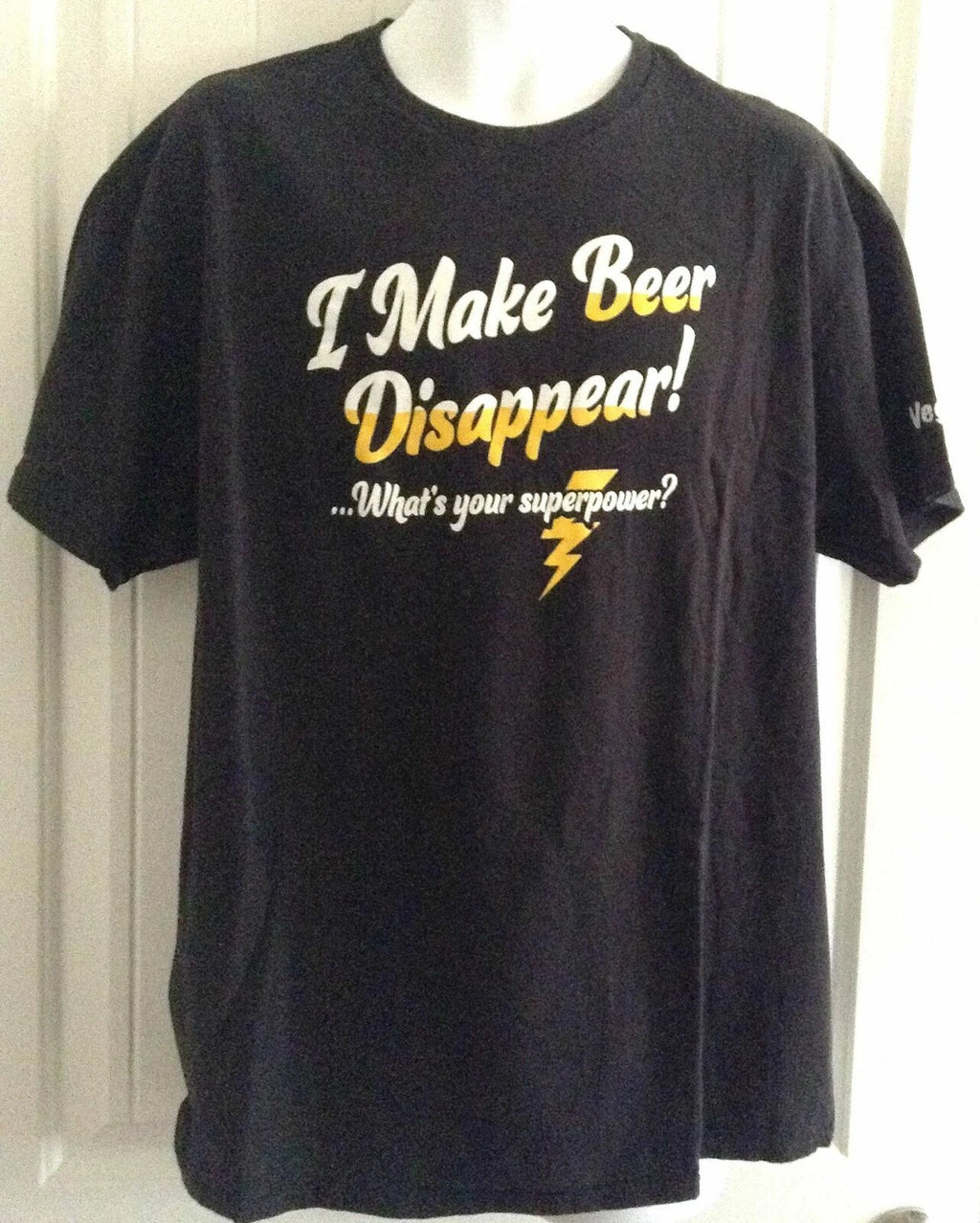 T-Shirt Men's XL I Make Beer Disappear. What's Your Super Power Black