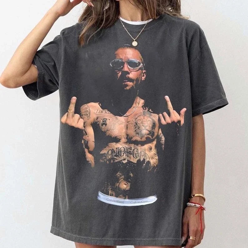 Justin Bieber Middle Finger , Vintage Justin Bieber Concer Unisex , , , Long Sleeve Tee
