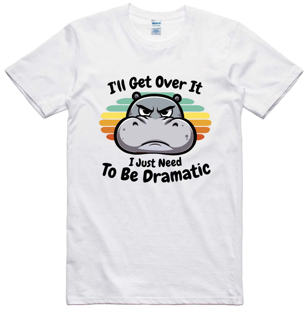 Mens T Shirt Funny Hippo Novelty Slogan 100% Cotton Tee
