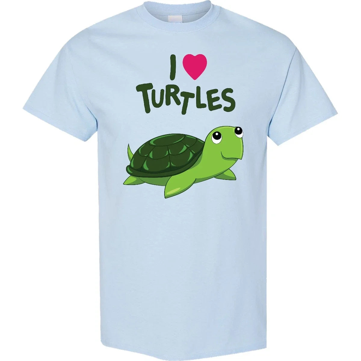 Inktastic I Love Turtles Animals Turtle Cute Adorable Sea Box Pet Green Unisex , , , Long Sleeve Tee