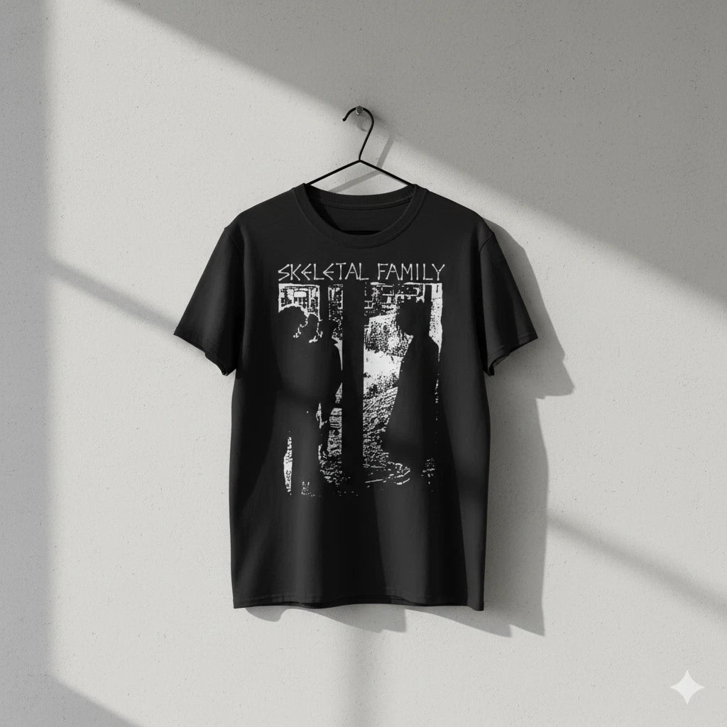 Skeletal Family Band Gothic Post-Punk Graphic Tee Black - T901 Unisex , , , Long Sleeve Tee