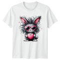 Bunny Rabbit Heart Sunglasses Graphic Tee Unisex Top Unisex , , , Long Sleeve Tee