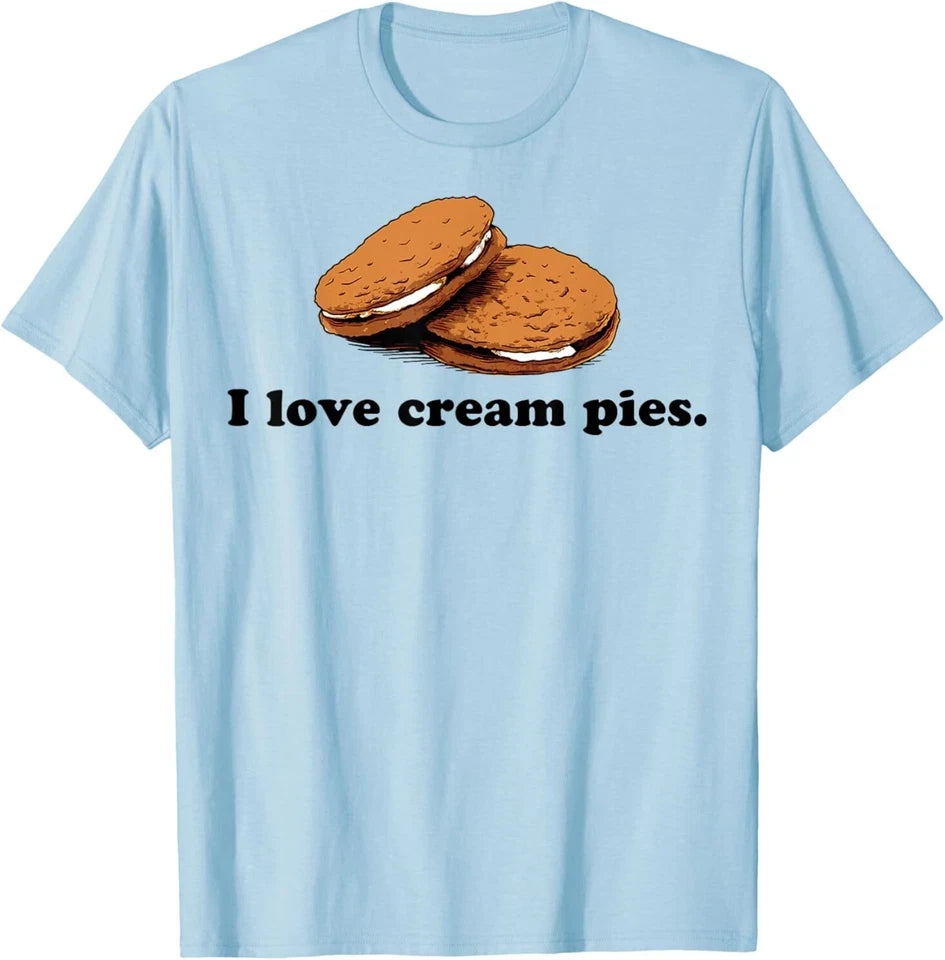 I Love Cream Pies Funny T-Shirt 3