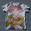 Anime-Inspired Unisex With Dark Aesthetic Knife-Wielding Girl Small Uni Unisex , , , Long Sleeve Tee