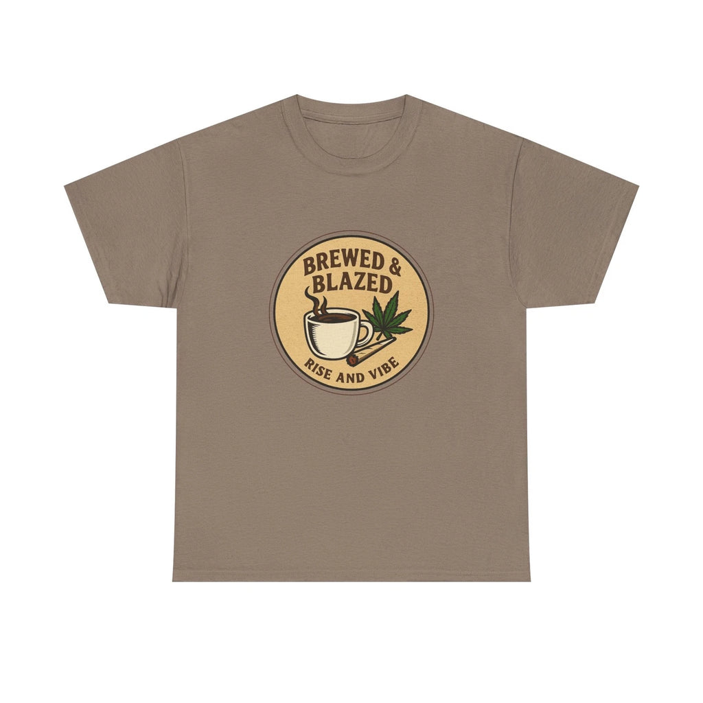 Funny Coffee and Cannabis Unisex Tee, Humorous Stoner Shirt, Sarcastic Weed