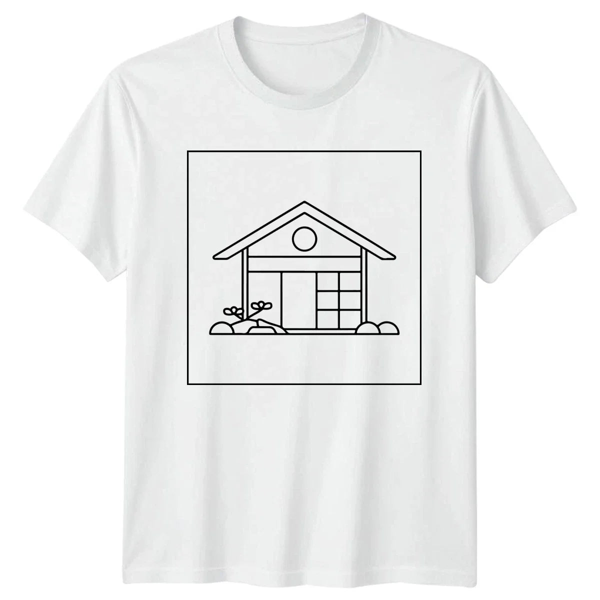 House Minimalist Architecture Mens Ladies Tee Unisex Graphic Top Unisex , , , Long Sleeve Tee