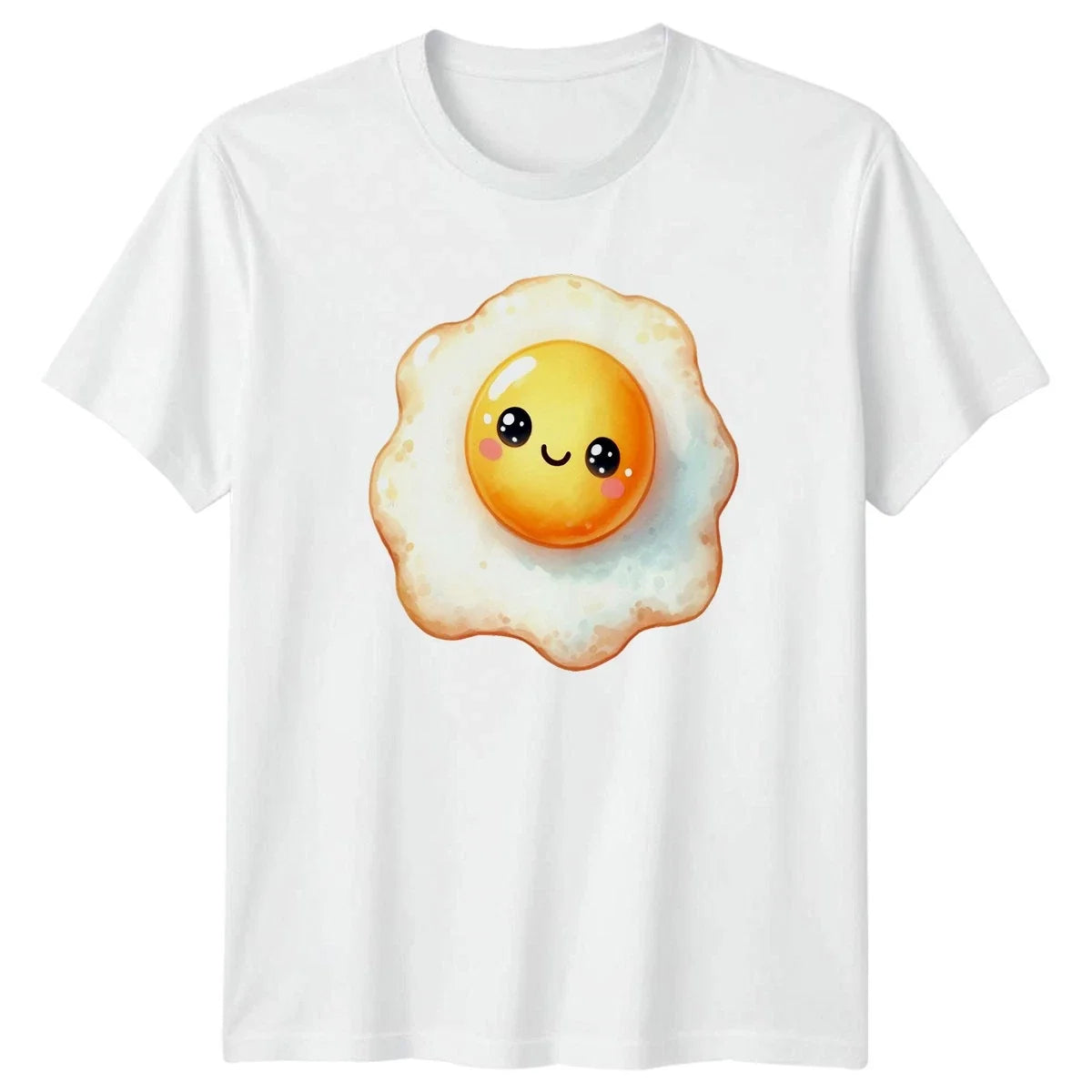 Kawaii Happy Sunny Side Up Egg Kawaii Breakfast Food Birthday Gift Unisex , , , Long Sleeve Tee
