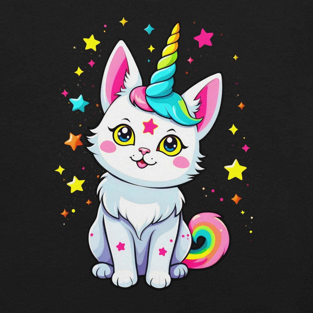 Cute Unicorn Cat Unisex t-shirt Kawaii Soft Candy Goth Caticorn and Stars