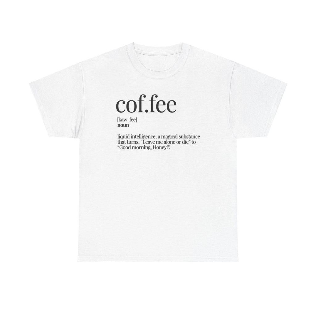 Coffee Definition Graphic T Shirt Funny Poster Coffee Lover Unisex Heavy Cotton