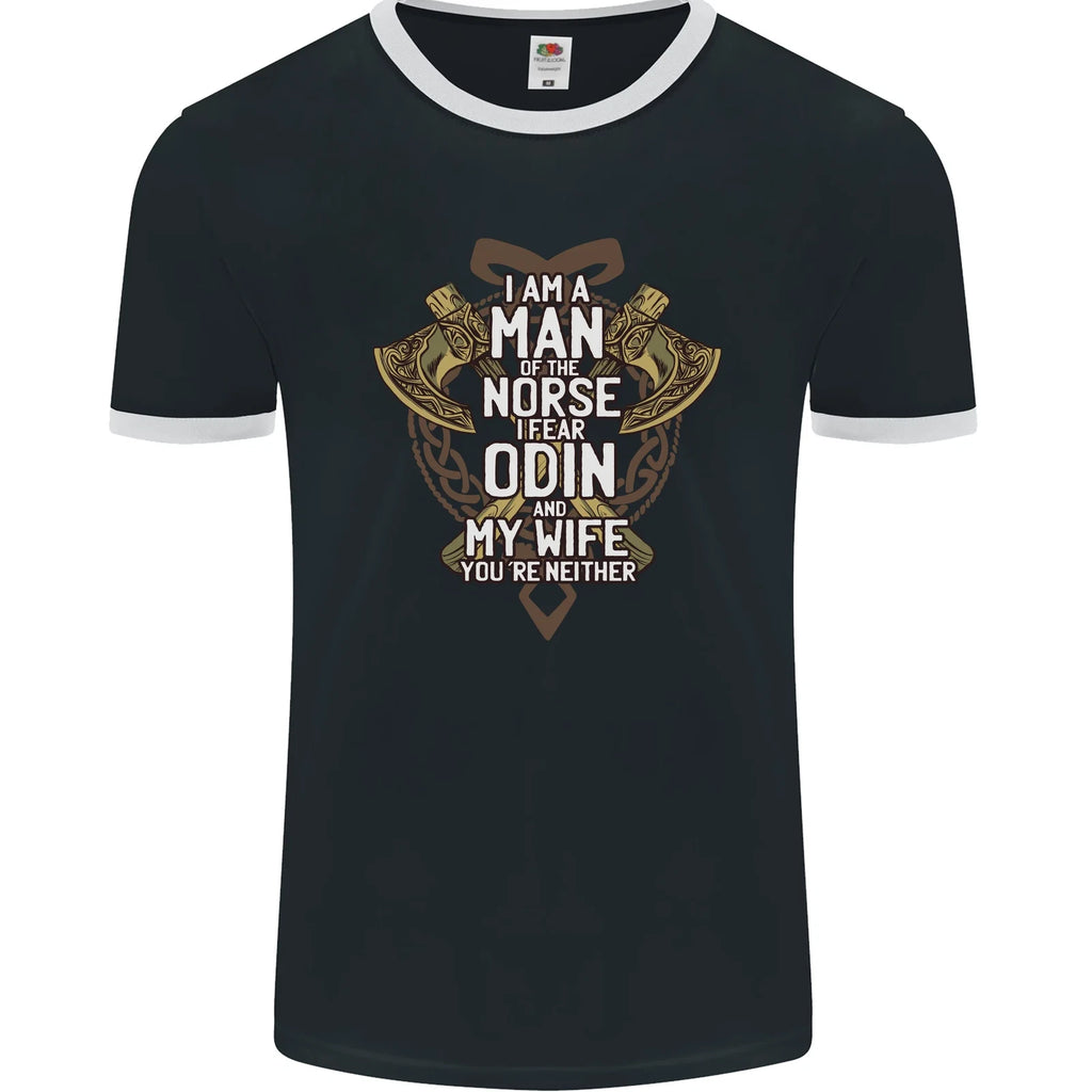Funny Viking Wife Quote Wedding Anniversary Mens Ringer T-Shirt FotL