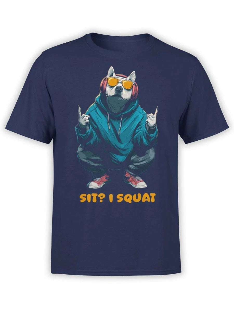 FANTUCCI Alpha Squat | Funny Dog Streetwear Tee | Unisex Unisex , , , Long Sleeve Tee