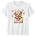 Puppy In Envelope Dogs Animals Mens Womens Tee Graphic Unisex Top Unisex , , , Long Sleeve Tee