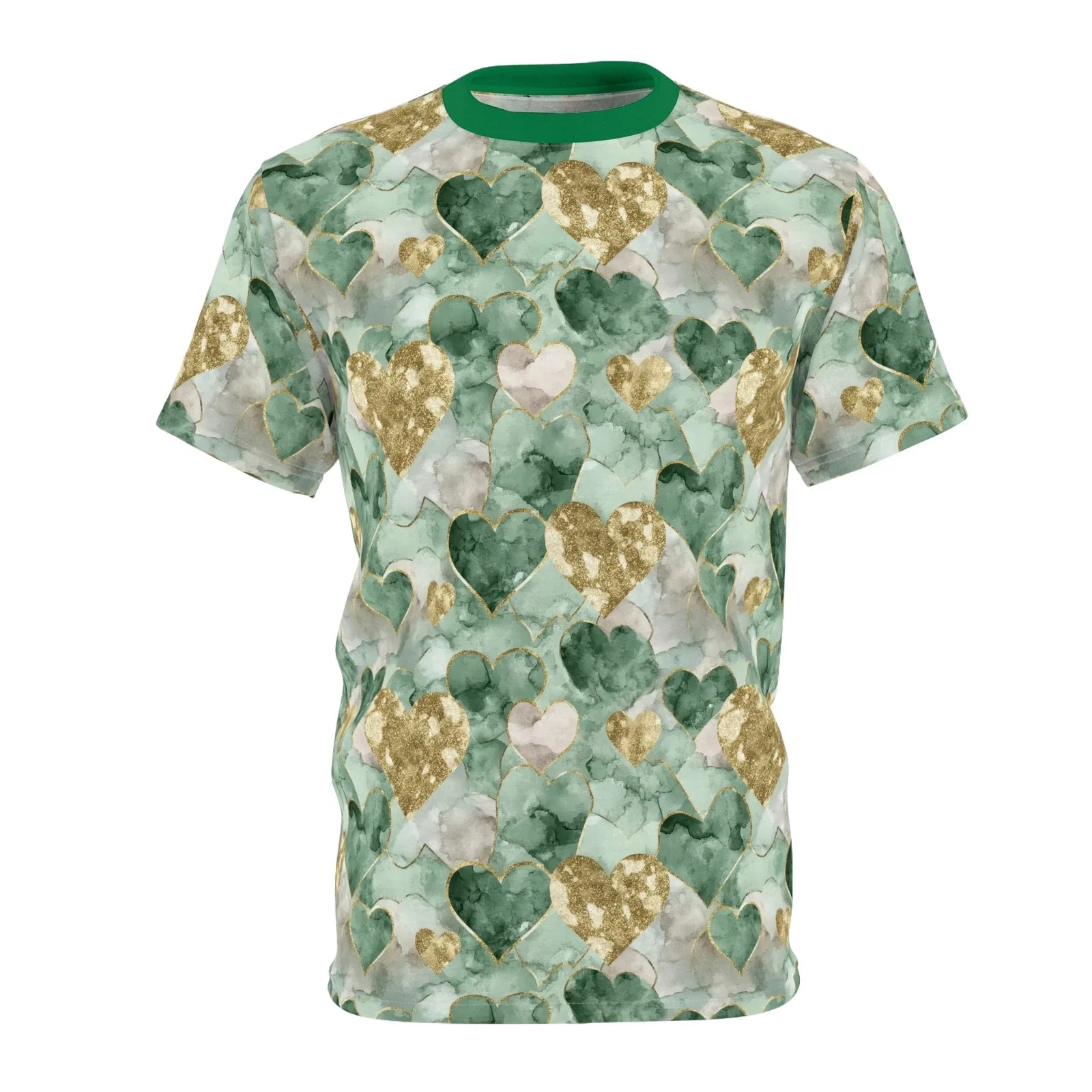 Heart Pattern Unisex Tee, Aesthetic Casual Wear for Love Celebrations, Unisex , , , Long Sleeve Tee