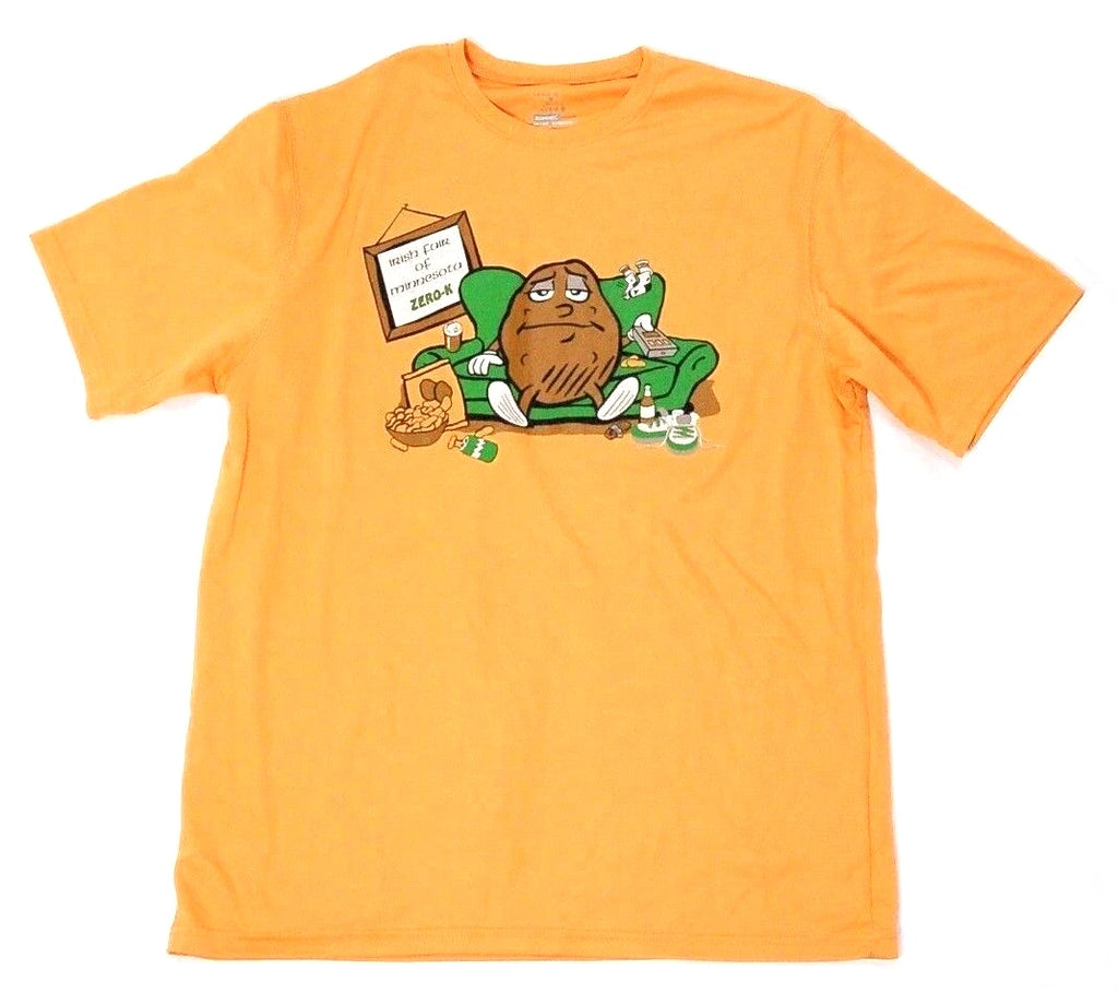 Zero-K Potato Irish Fair novelty men's t-shirt gold size L short sleeve Zorrel