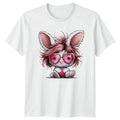 Bunny With Heart Sunglasses Women�s Men�s Tee Graphic Unisex Top Unisex , , , Long Sleeve Tee