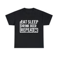 Eat Sleep Drink Beer Graphic Tee Shirt, S-5XL