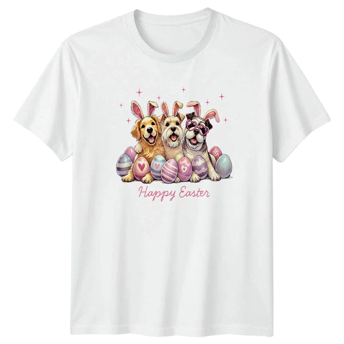 Happy Easter Womens Dog Breeds Pet Animal Easter Gift For Her Unisex , , , Long Sleeve Tee