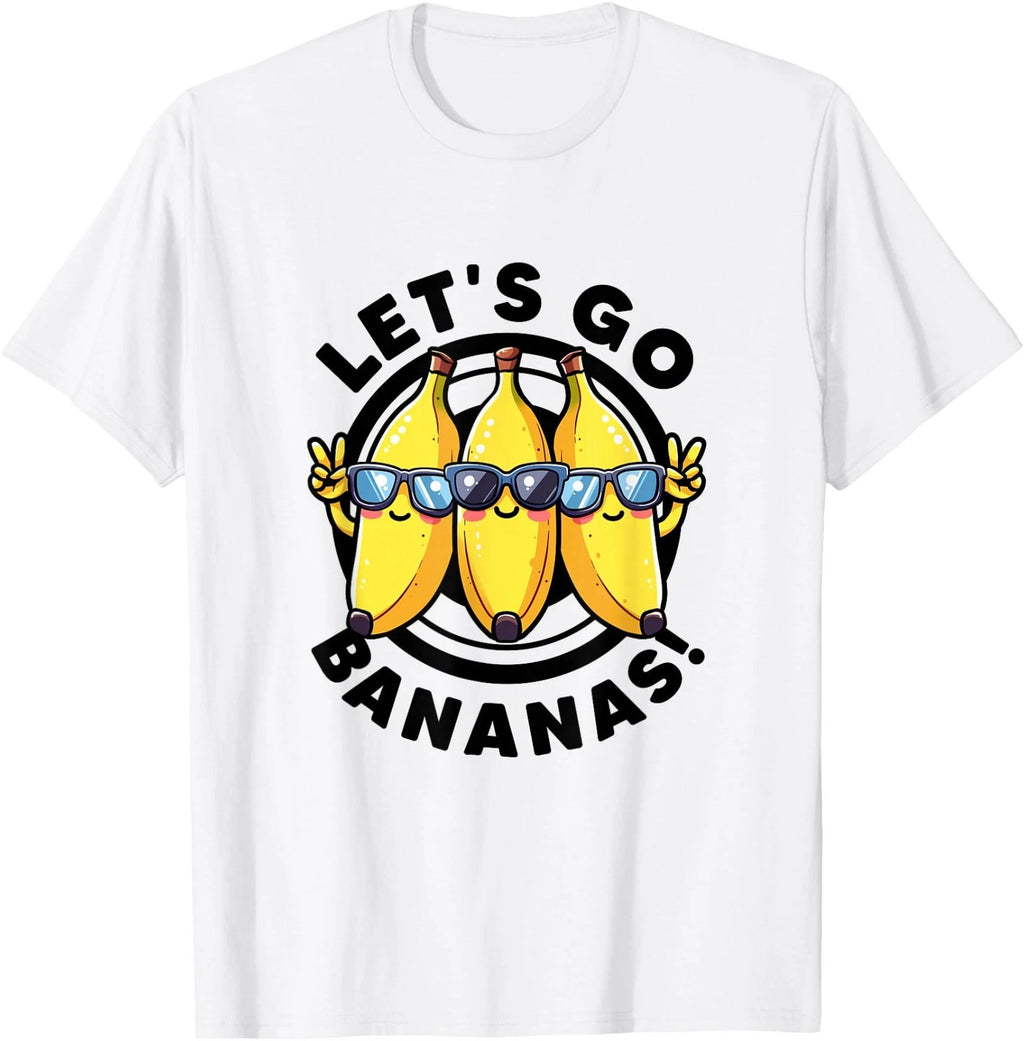 Lets Go Bananas Kawaii Yellow Banana Lover Funny Bananas T-Shirt