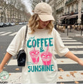 Iced Coffee And Sunshine Summer Aesthetic Cute Drink T shirt Unisex , , , Long Sleeve Tee