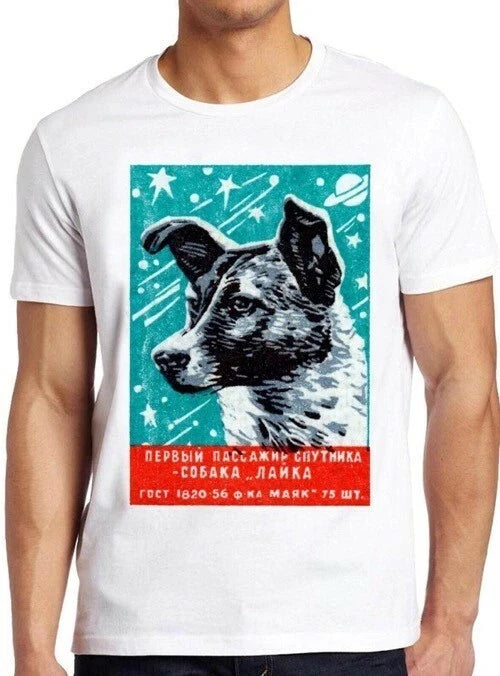 Laika The Space Dog CCCP Russia Soviet 1957 Vintage Cool Gift Tee T Shirt M154 Unisex , , , Long Sleeve Tee