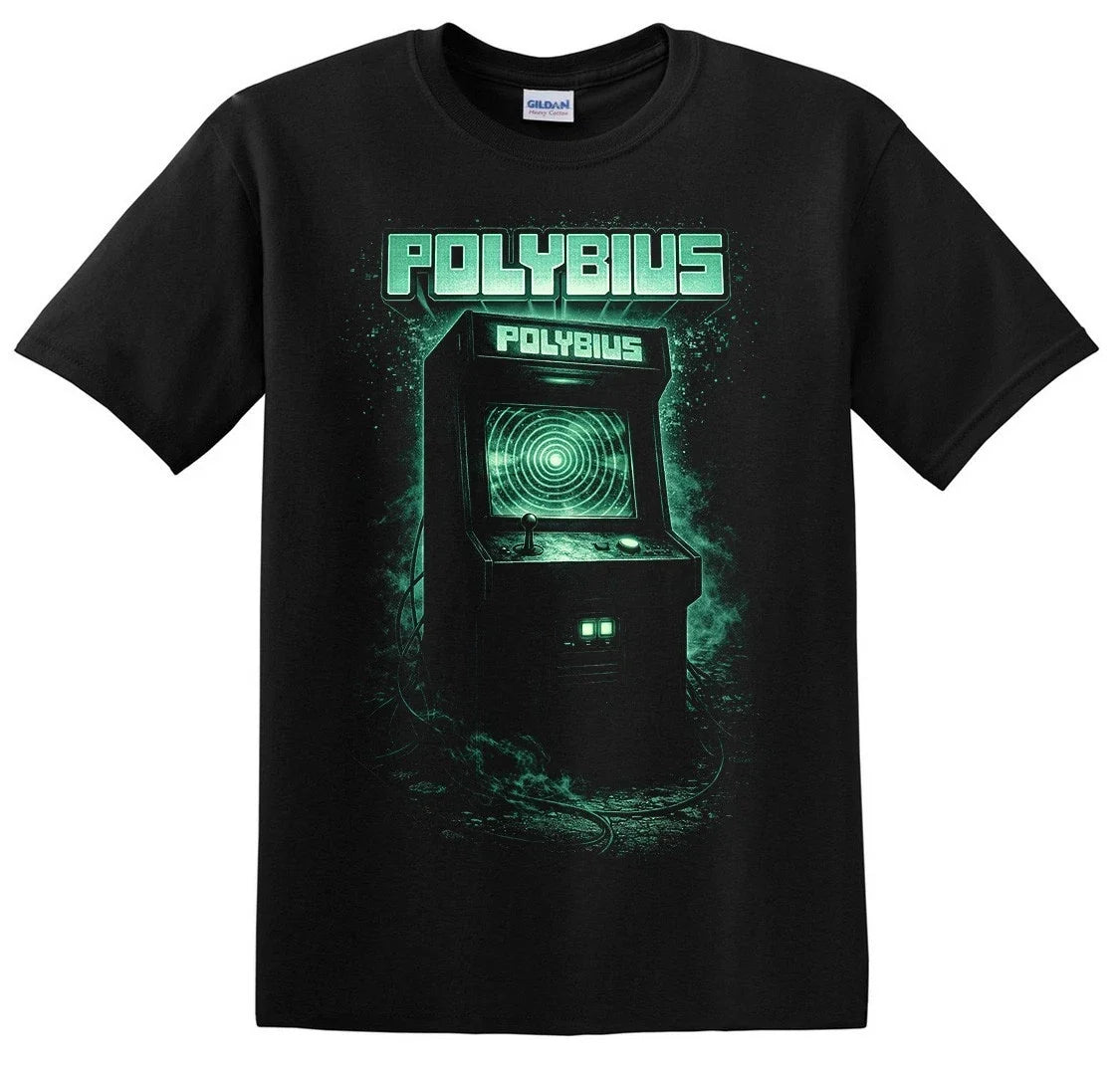 Polybius Arcade Game T Shirt, Creepypasta Horror Grunge Goth Anime Unisex , , , Long Sleeve Tee