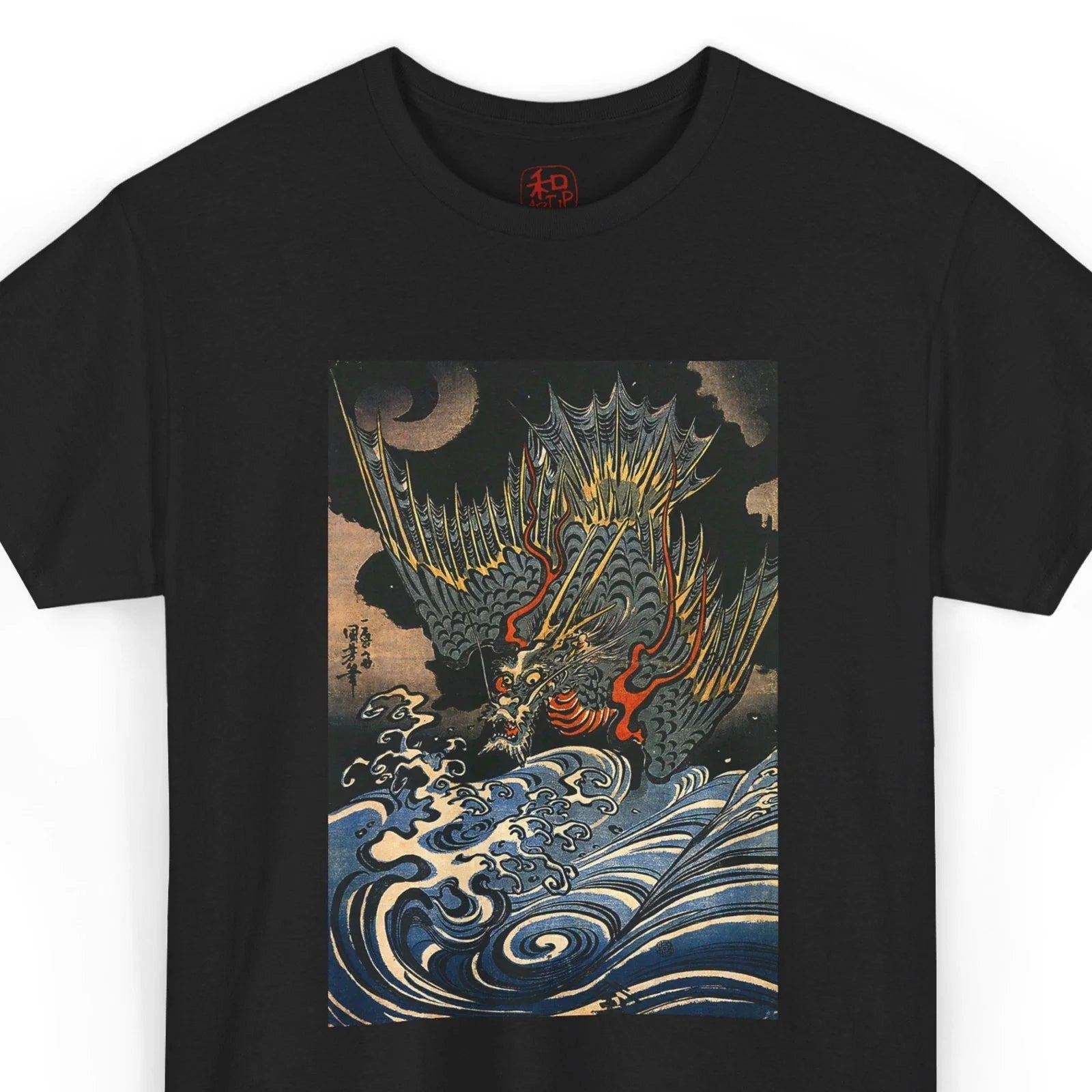 Vintage Dragon Japanese Aesthetic Streetwear Kuniyoshi Ukiyo-e Graphic T Unisex , , , Long Sleeve Tee