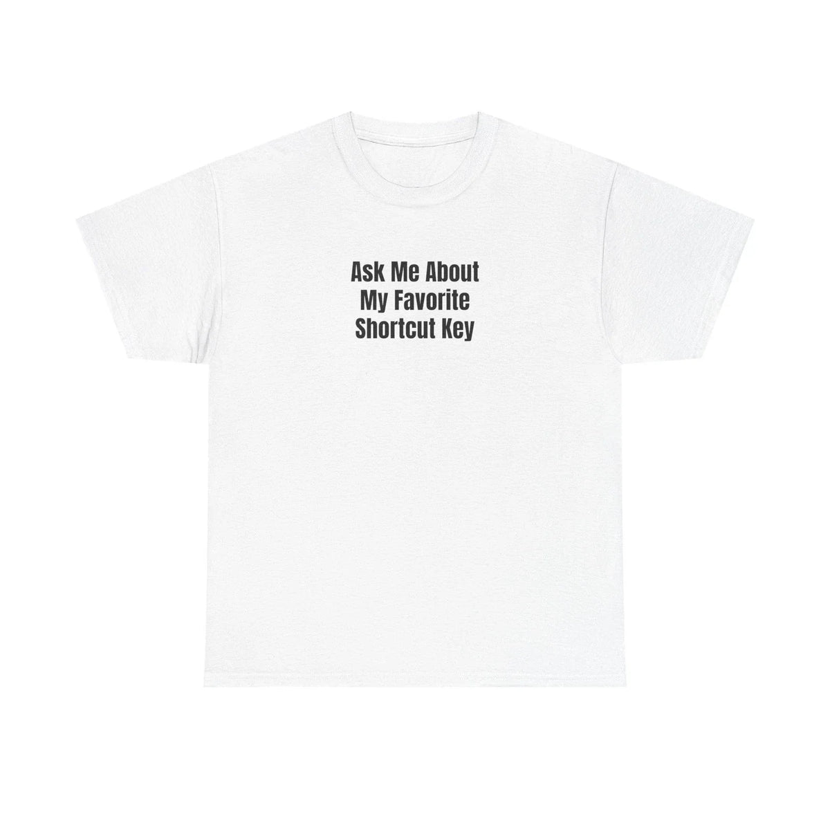 Favorite Shortcut Key Typographic Unisex Tee for Developers and Techies Unisex , , , Long Sleeve Tee