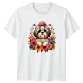 Cute Shih Tzu Dog With Big Womens Dog Breed Pet Animal Mothers Day Gift Unisex , , , Long Sleeve Tee