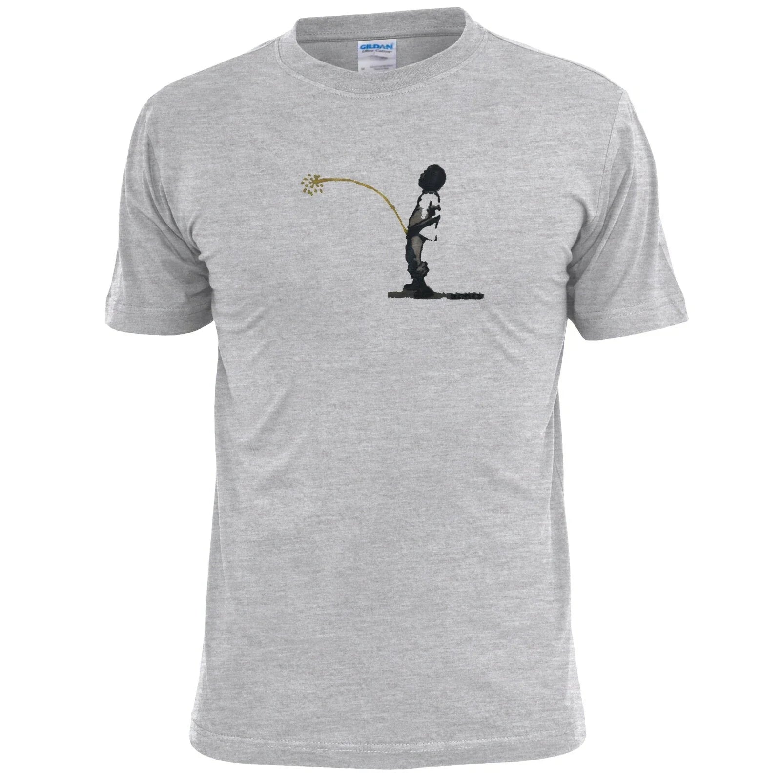 Mens Banksy Boy Peeing Graffiti T Shirt Street Art Unisex , , , Long Sleeve Tee