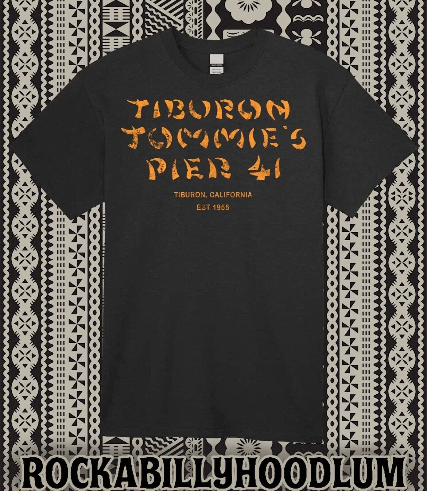 Retro Tiki Art Tee T Shirt Polynesian Bar Mug Restaurant Tiburon Tommy Pier 41 Unisex , , , Long Sleeve Tee
