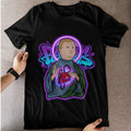 Neon Saint Meme Shirt Funny Aesthetic Streetwear Graphic Tee Parody Art Unisex , , , Long Sleeve Tee